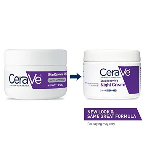 CeraVe Skin Renewing Night Cream packaging comparison
