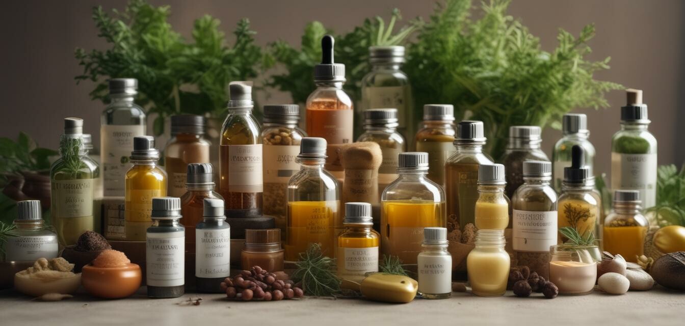 Collection of anti-aging product ingredients