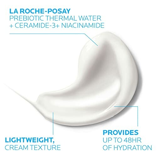 White cream texture with hydration and ingredients text.