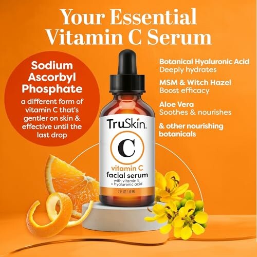 TruSkin Vitamin C Facial Serum with botanical ingredients.
