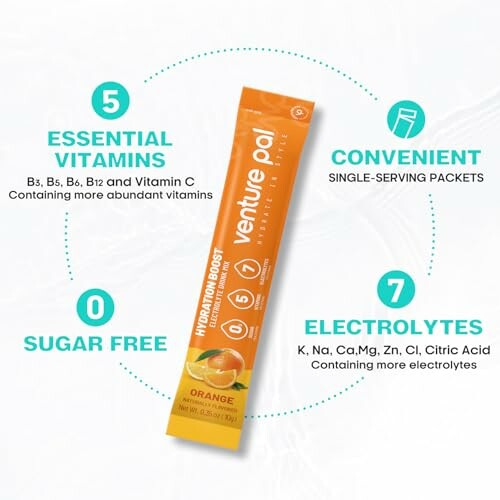 Venture Pal hydration packet with vitamins and electrolytes.
